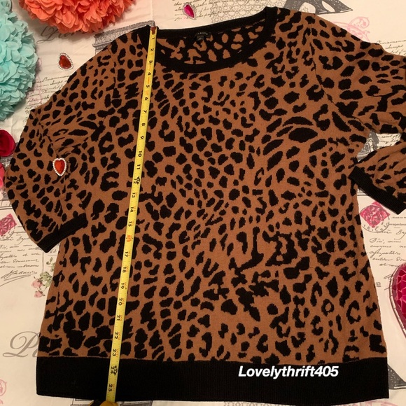 Talbots Leopard Print Pullover Size XL - Picture 2 of 8